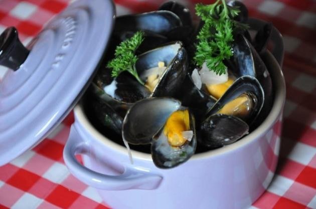 Muscheln in Weisswein