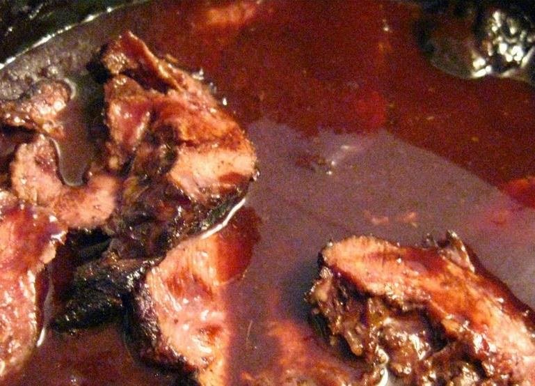 Ochsenbacken in Portwein-Schokoladen-Sauce