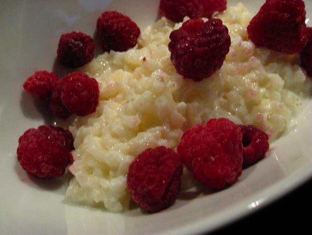 Milchreis mit Himbeeren