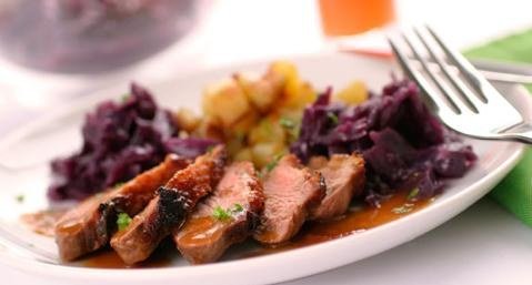 Entenbrust mit Campari-Sauce