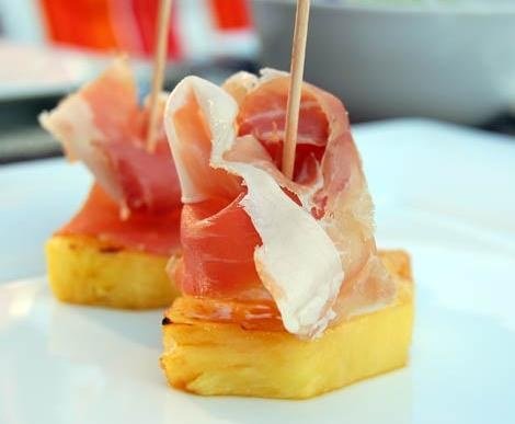 Gegrillte Ananas mit Parmaschinken