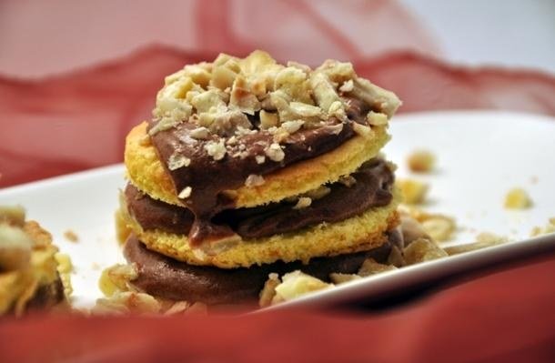 Dessert mit Kastanien und 2 Schokoladen