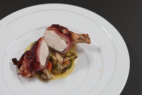 Pouletbrust mit Karotten-Lauch-Gemüse