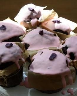 Rosa Schokoladen Muffins