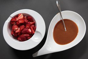Erdbeeren mit Karamell