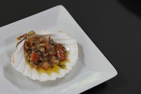 Gratinierter Früchtekäse