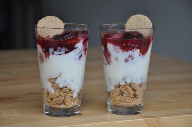Verrine mit Pflaumen