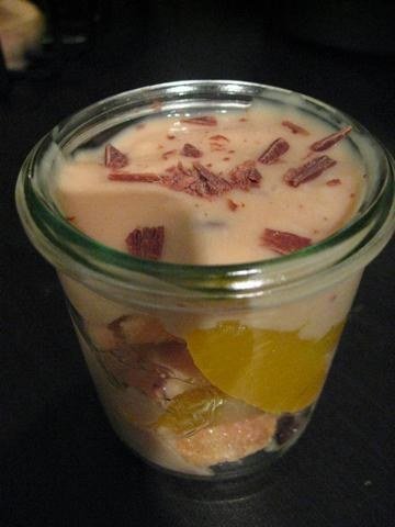 Orangen Stracciatella Becher